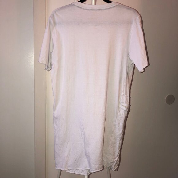 LA HAINE INSIDE US LONG WHITE T-SHIRT AVANT GARDE UNIQUE DESIGNER OWENS ITALY M - Picture 8 of 10